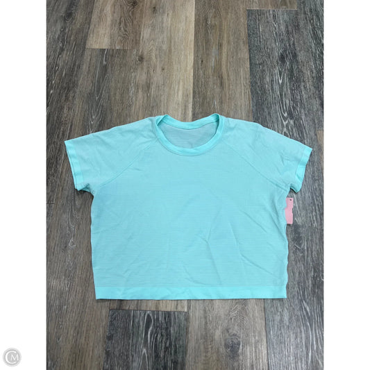 Athletic Top Short Sleeve By Lululemon In Blue, Size: 10