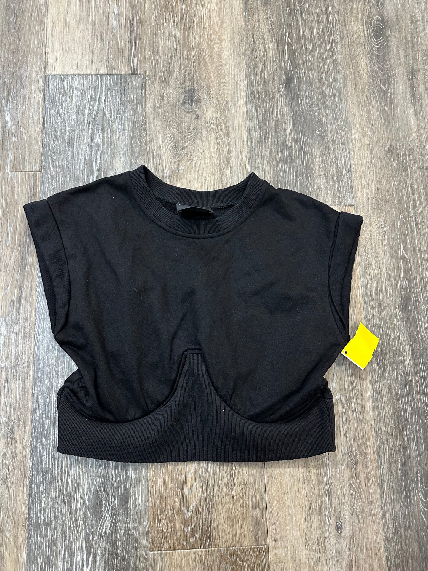 Top Short Sleeve By Kittenish In Black, Size: L