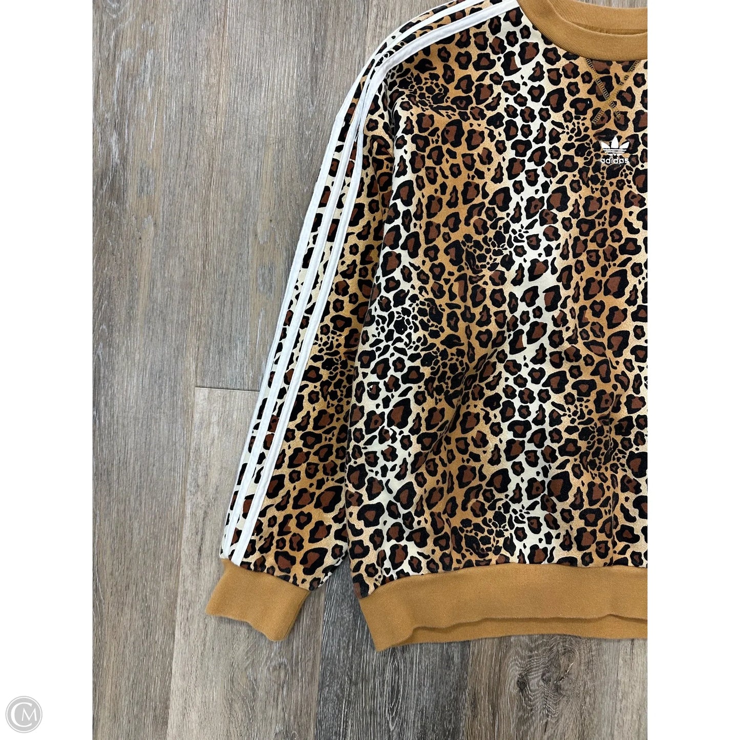 Athletic Sweatshirt Crewneck By Adidas In Animal Print, Size: Xs