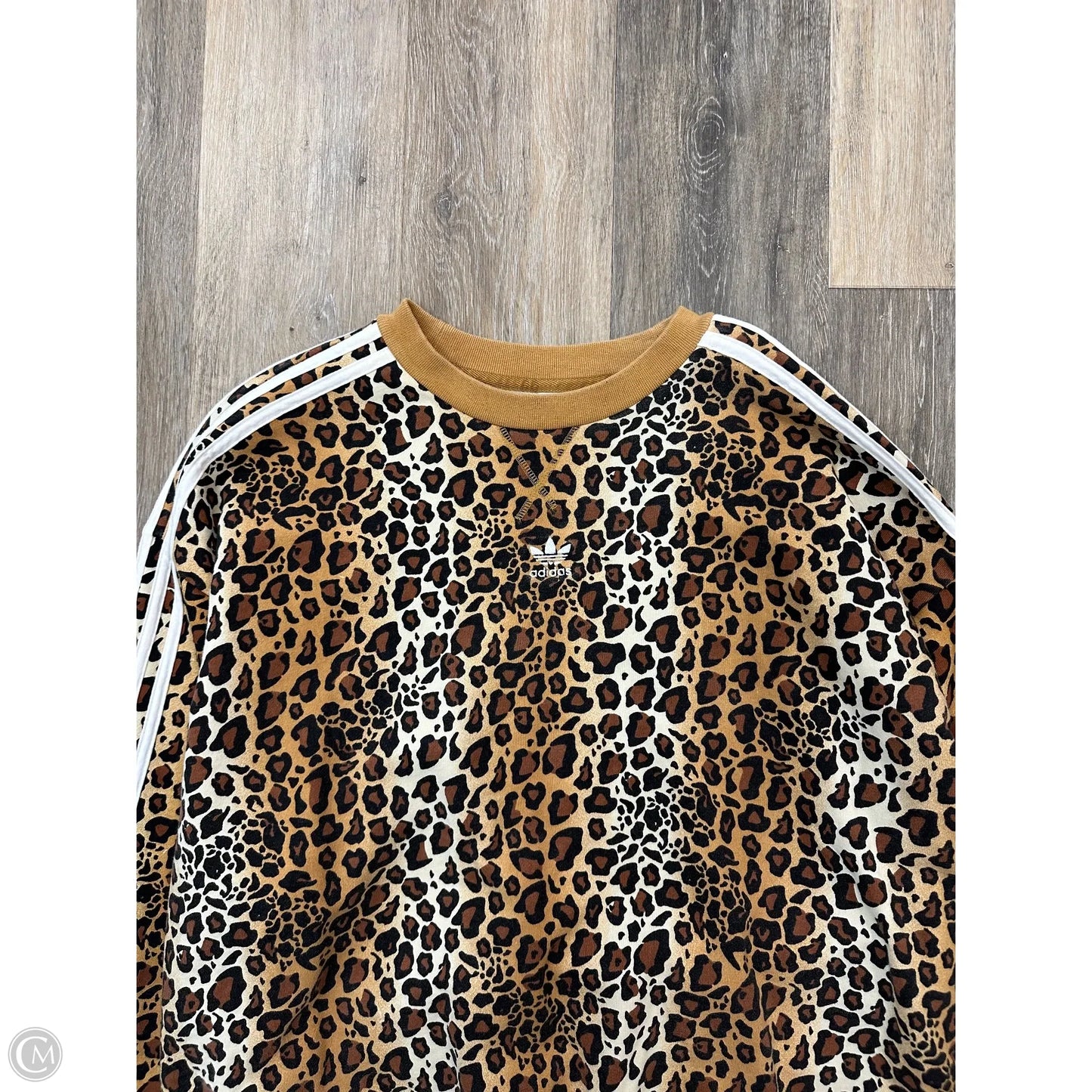 Athletic Sweatshirt Crewneck By Adidas In Animal Print, Size: Xs