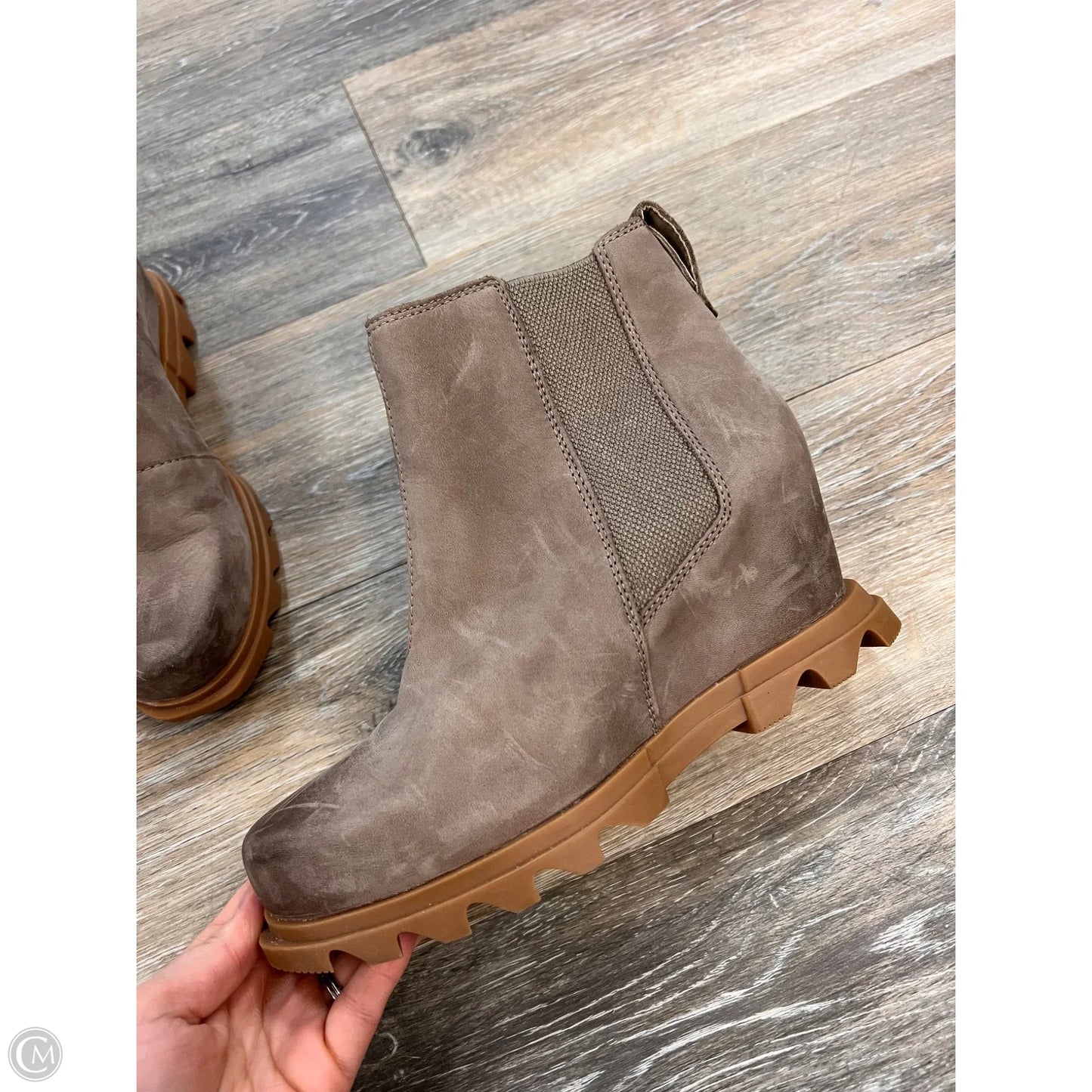 Boots Ankle Heels By Sorel In Brown, Size: 7