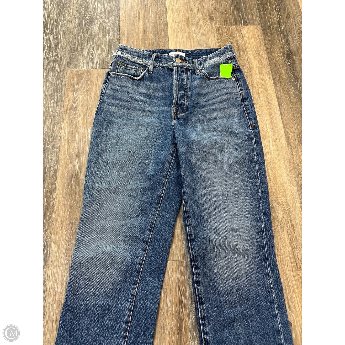 Jeans Wide Leg By Good American In Blue Denim, Size: 2