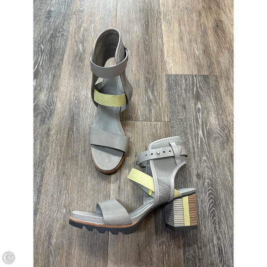 Sandals Heels Block By Sorel In Grey, Size: 8.5