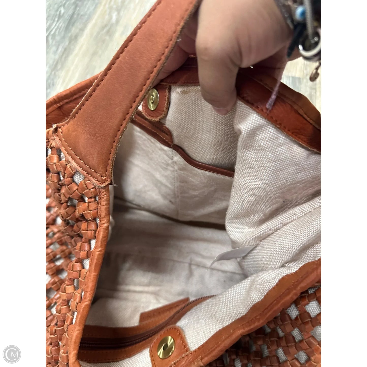 Handbag Leather By Marta Ponti Portugal, Size: Large