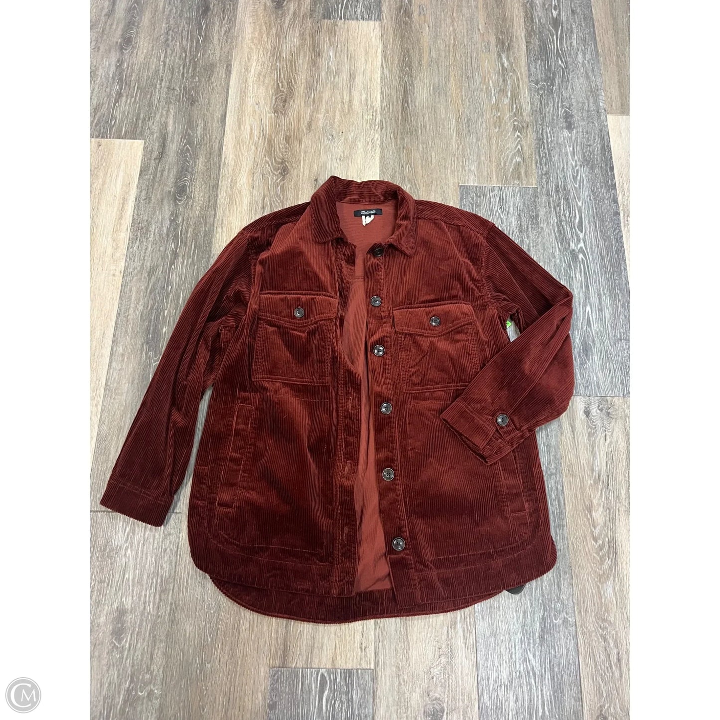 Jacket Shirt By Madewell In Brown, Size: Xs