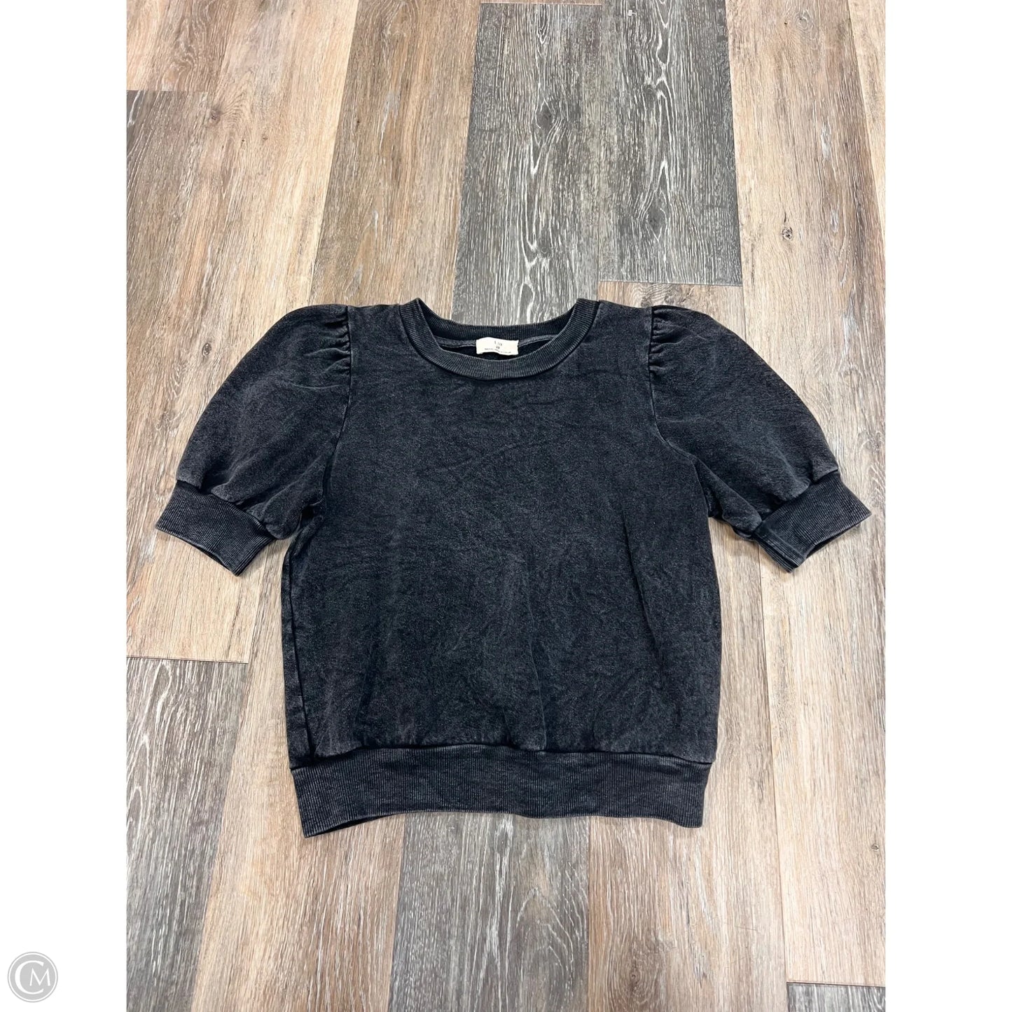 Blouse Short Sleeve By T.la In Grey, Size: Xs