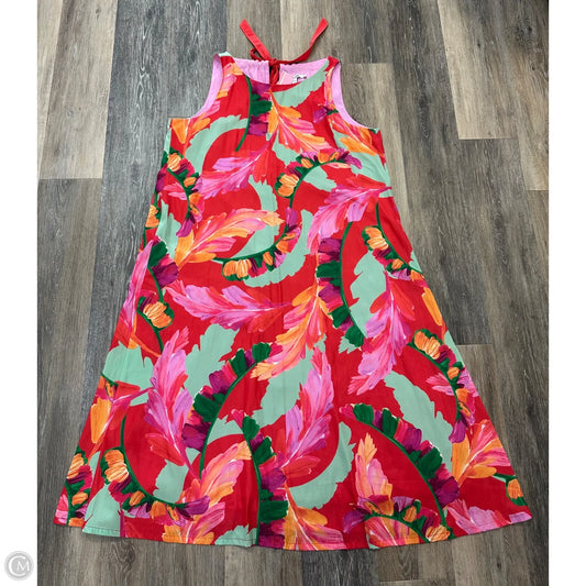 Dress Casual Maxi By Chicos In Floral Print, Size: L