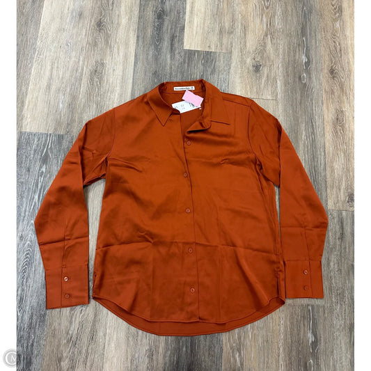 Blouse Long Sleeve By Abercrombie And Fitch In Orange, Size: M