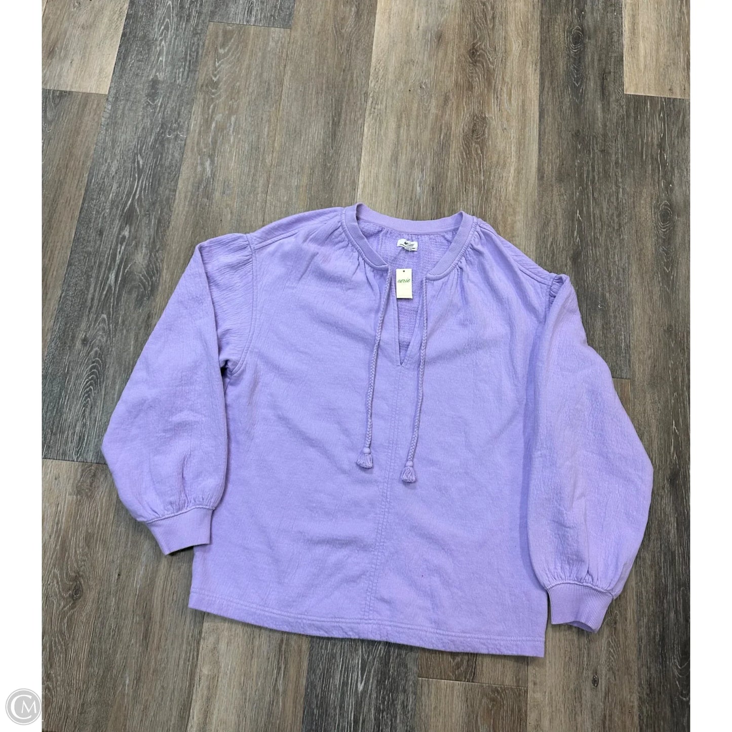Top Long Sleeve By Aerie In Purple, Size: Xxs