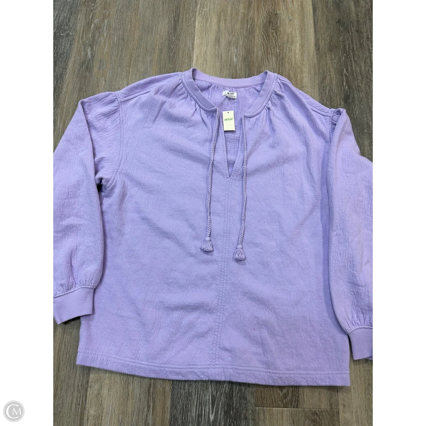 Top Long Sleeve By Aerie In Purple, Size: Xxs