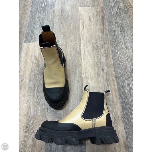 Boots Combat By Ganni In Cream, Size: 8