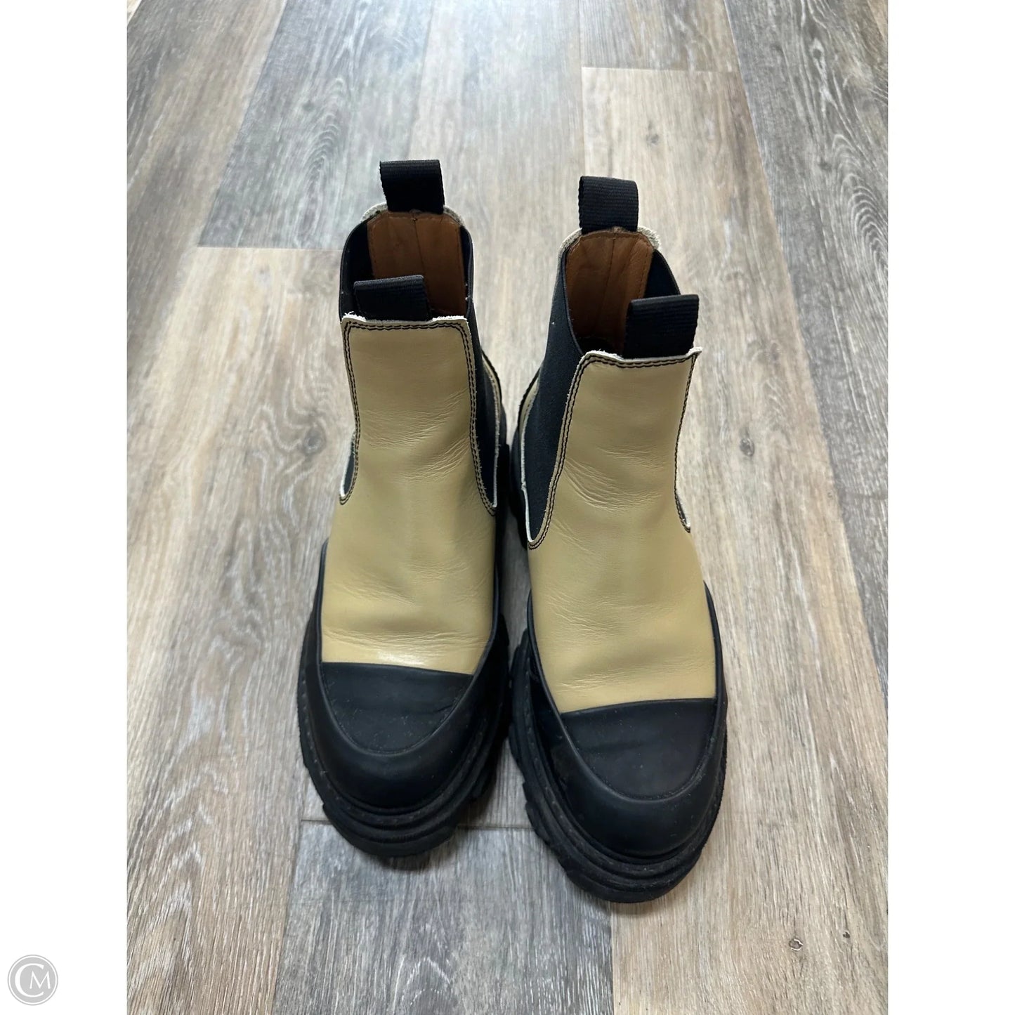 Boots Combat By Ganni In Cream, Size: 8