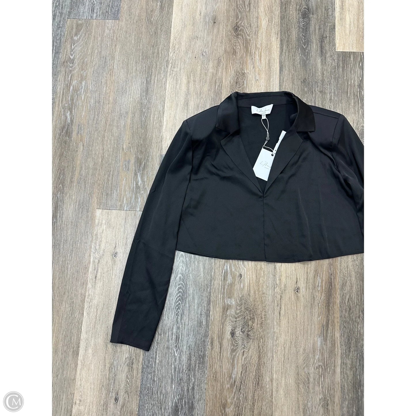 Blouse Long Sleeve By L’academie In Black, Size: M