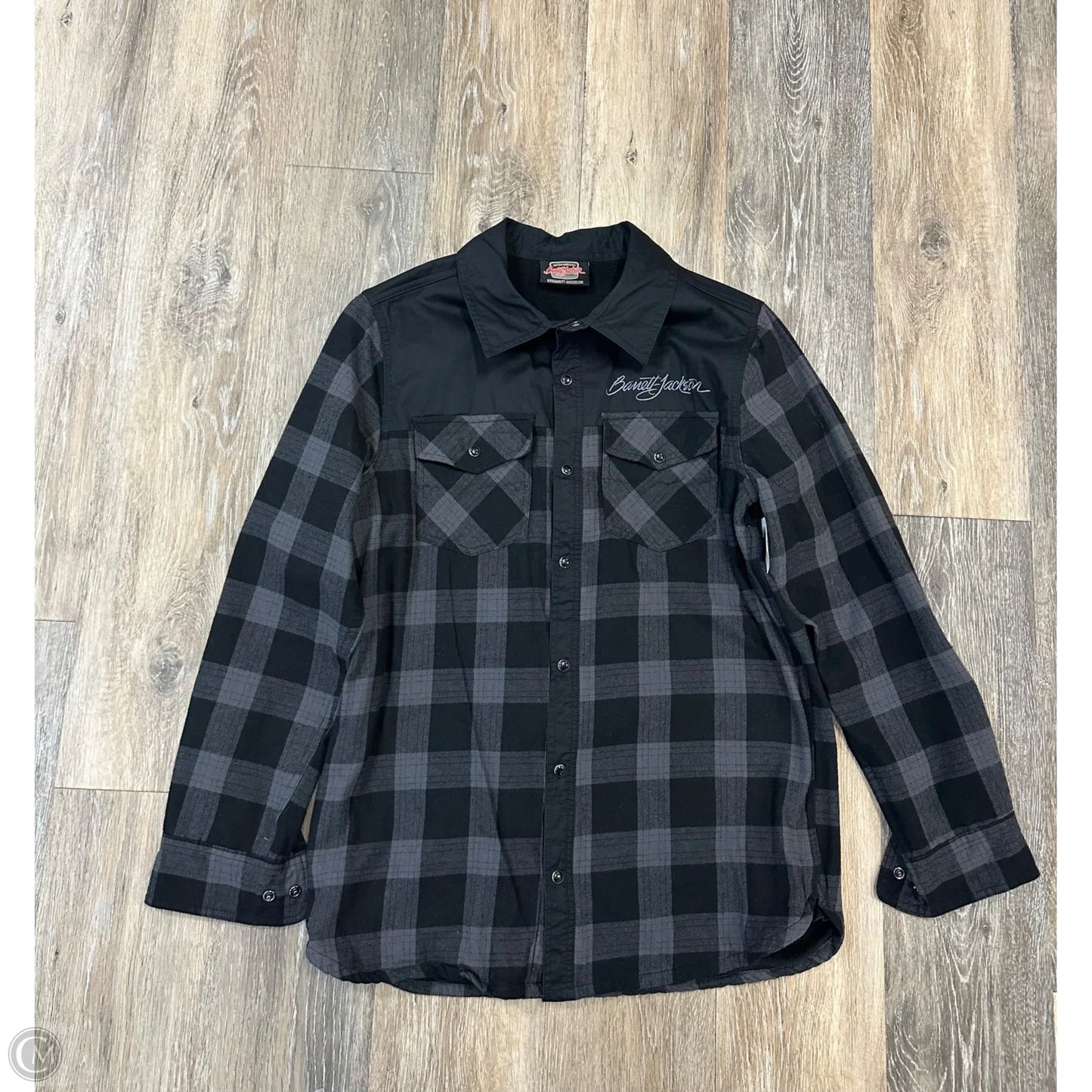 Jacket Shirt By Barnett Jackson In Black, Size: S