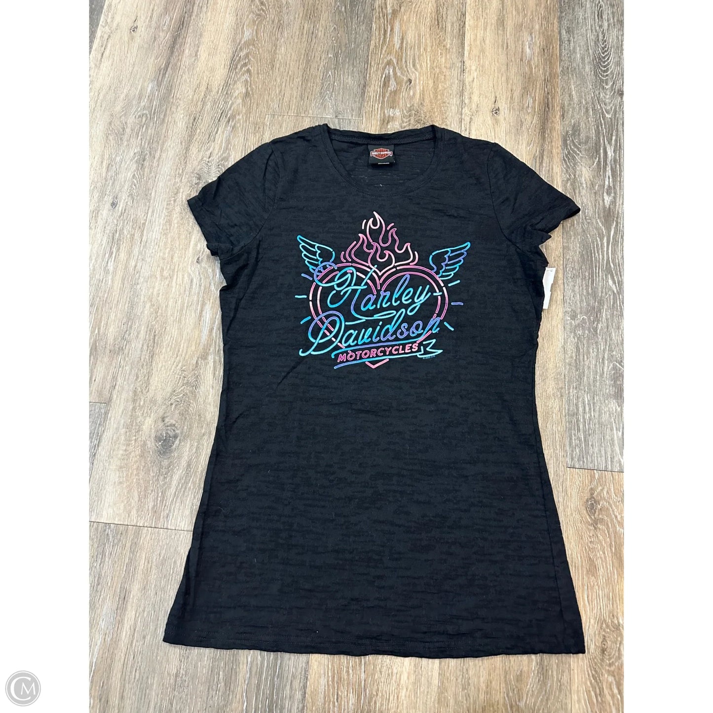 Top Short Sleeve By Harley Davidson In Black, Size: L