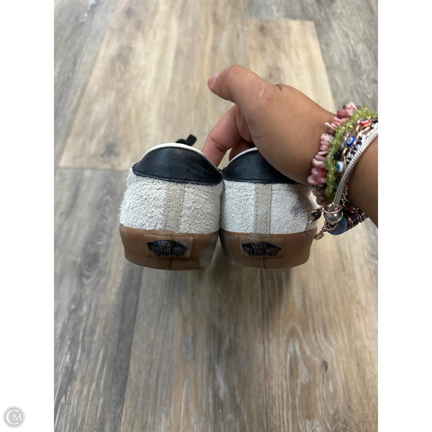 Shoes Athletic By Vans In Cream, Size: 8