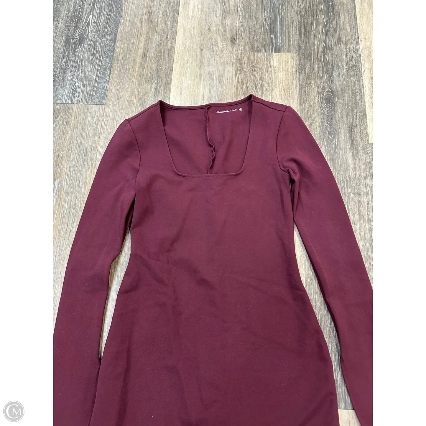 Dress Casual Midi By Abercrombie And Fitch In Maroon, Size: S
