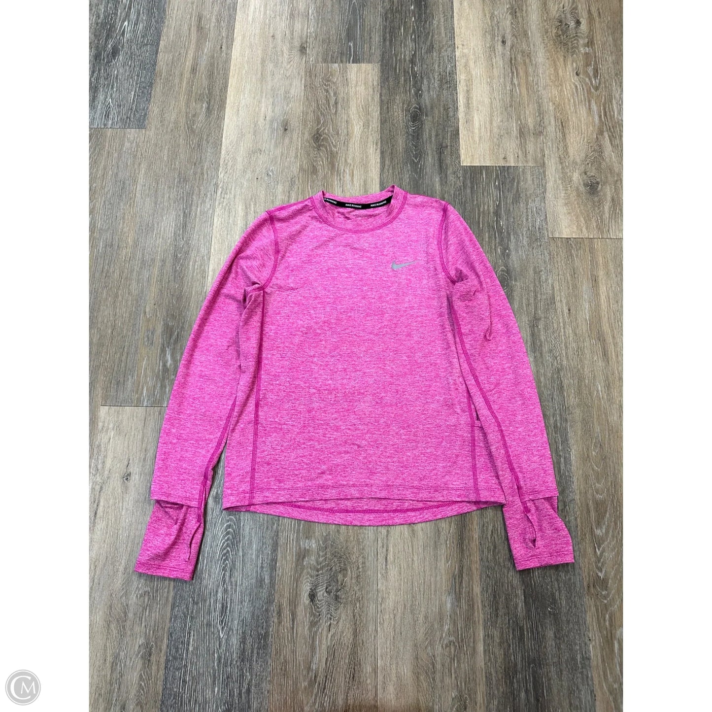 Athletic Top Long Sleeve Crewneck By Nike Apparel In Pink, Size: Xs