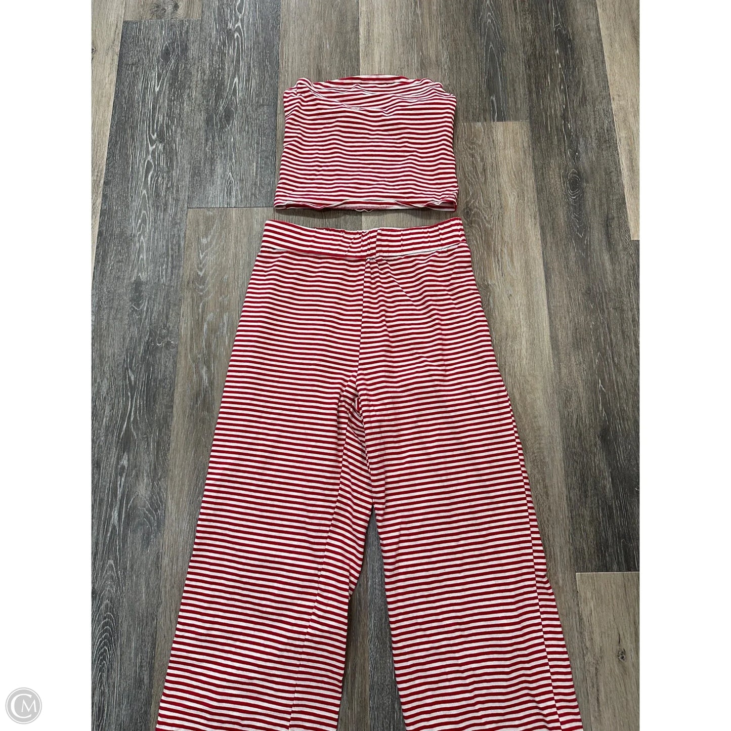 Pants Set 2pc By Cmc In Striped Pattern, Size: M