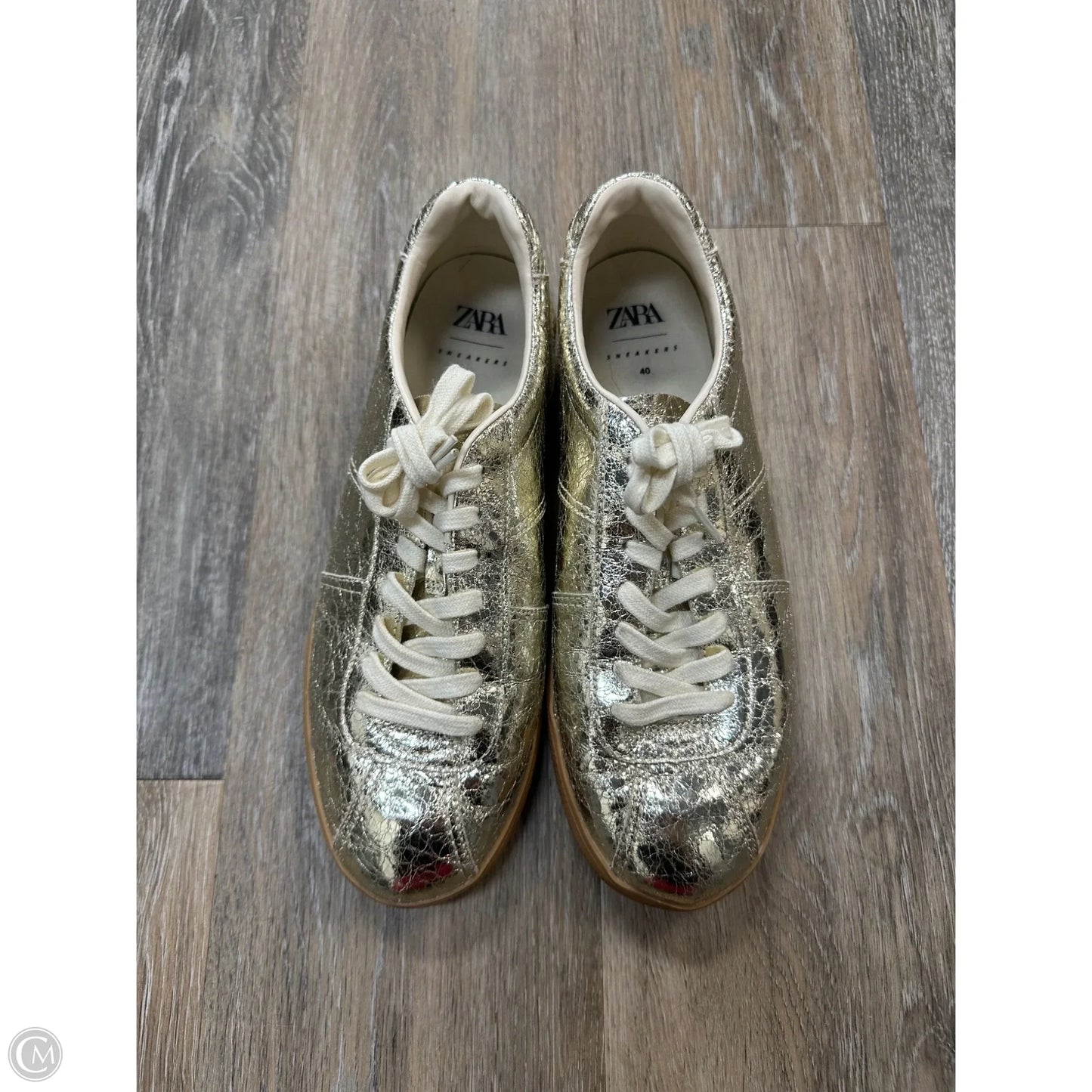 Shoes Athletic By Zara In Gold, Size: 10