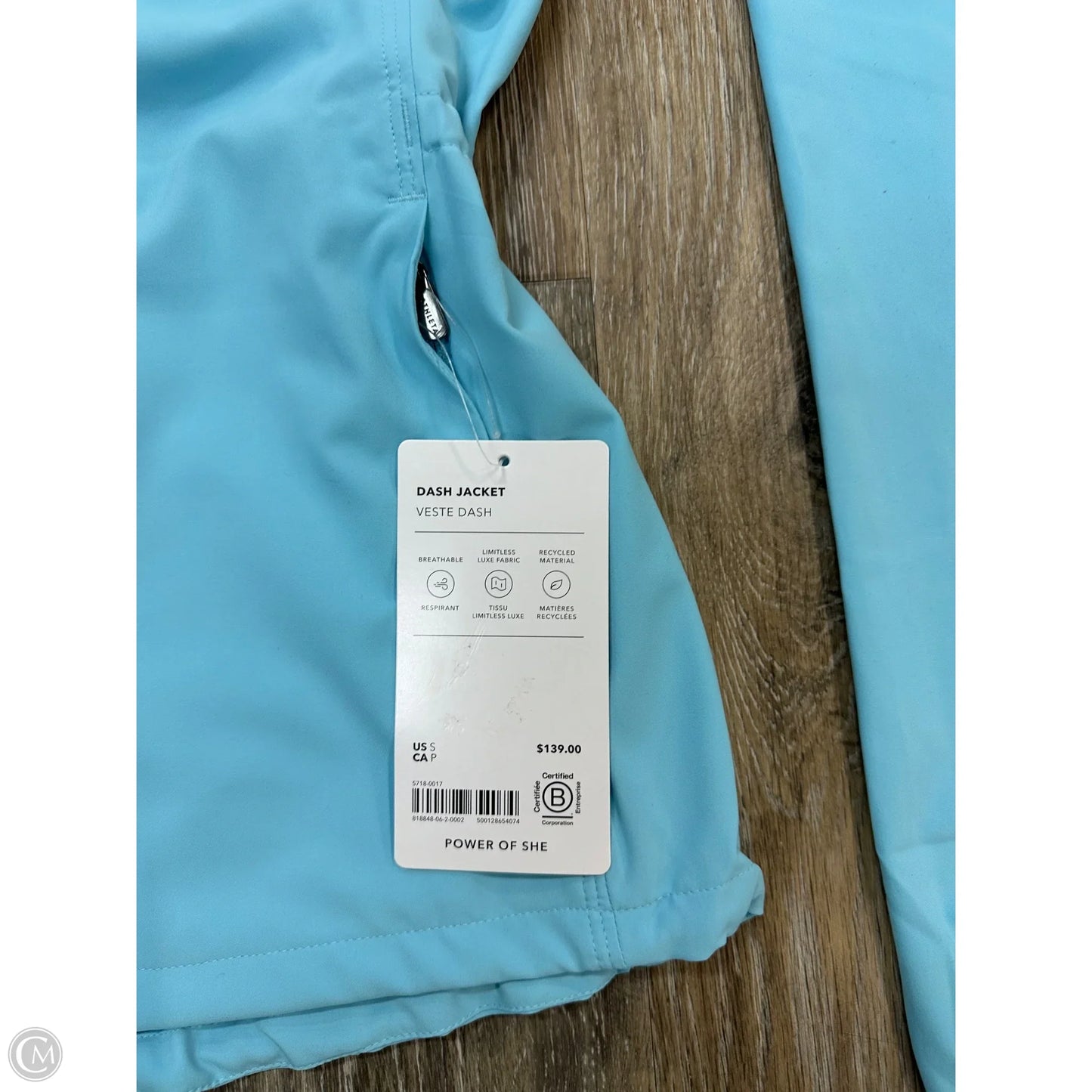 Athletic Jacket By Athleta In Teal, Size: S