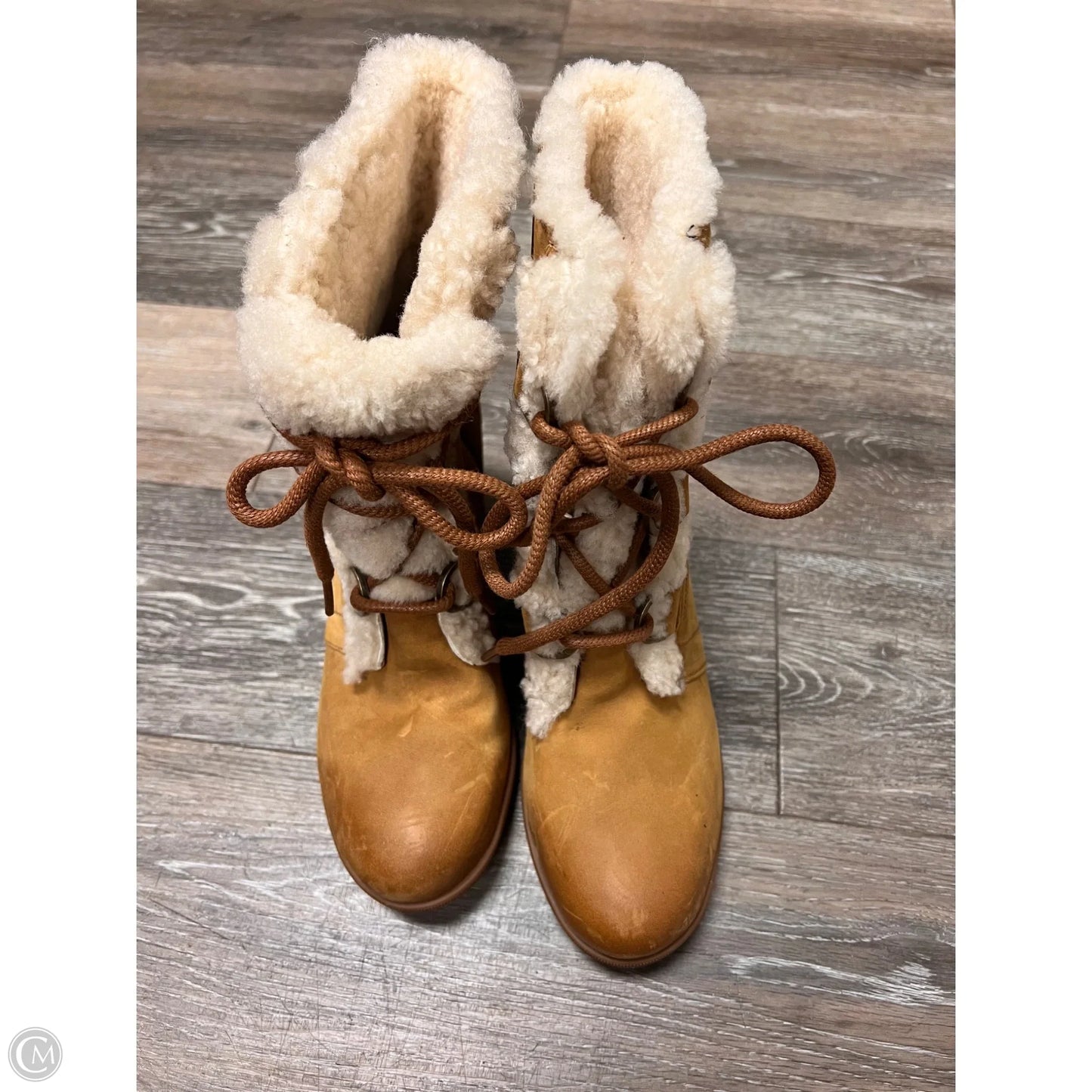 Boots Ankle Heels By Sorel In Tan, Size: 9