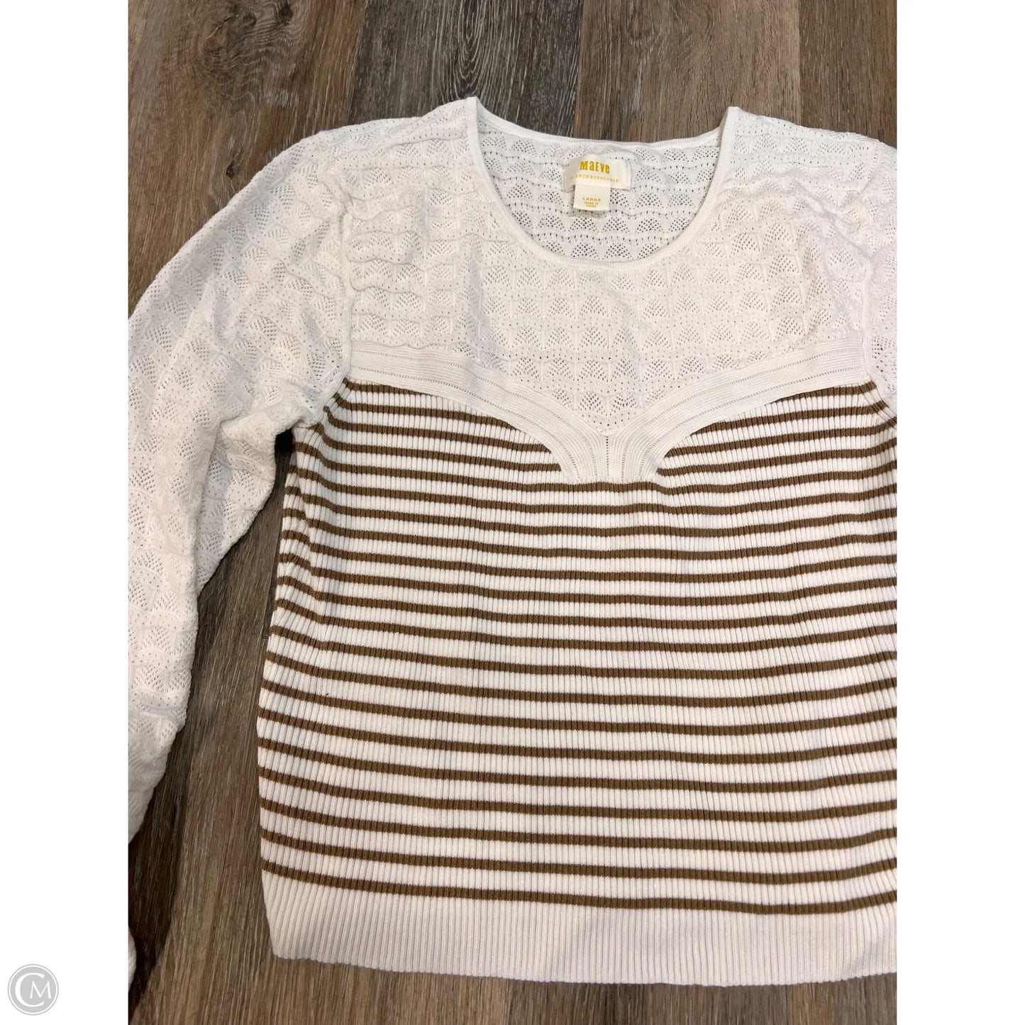 Sweater By Maeve In Cream, Size: L