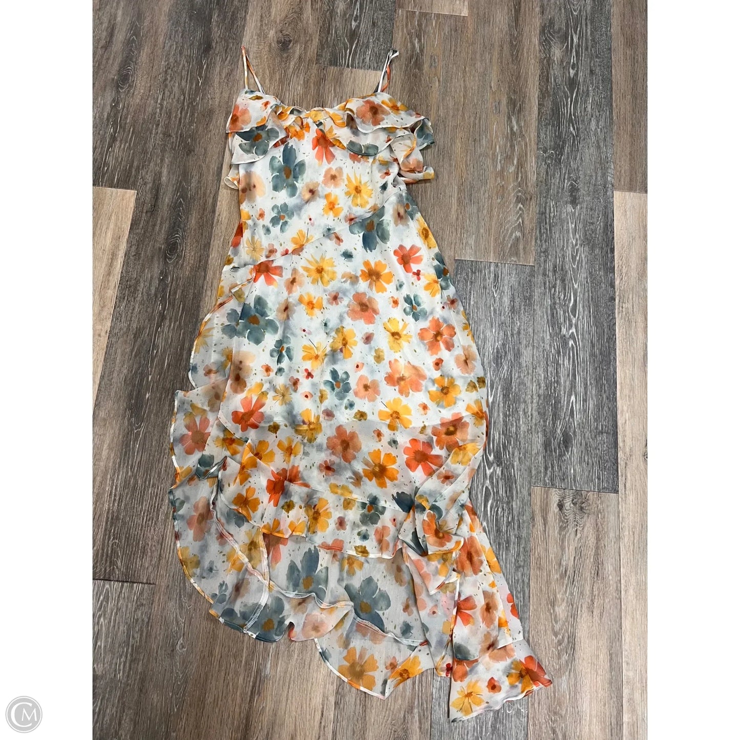 Dress Party Long By Anthropologie In Floral Print, Size: S