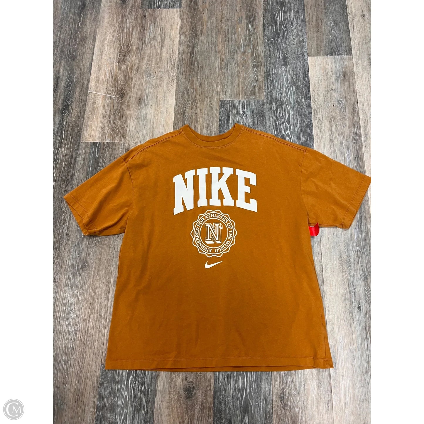 Athletic Top Short Sleeve By Nike Apparel In Yellow, Size: M