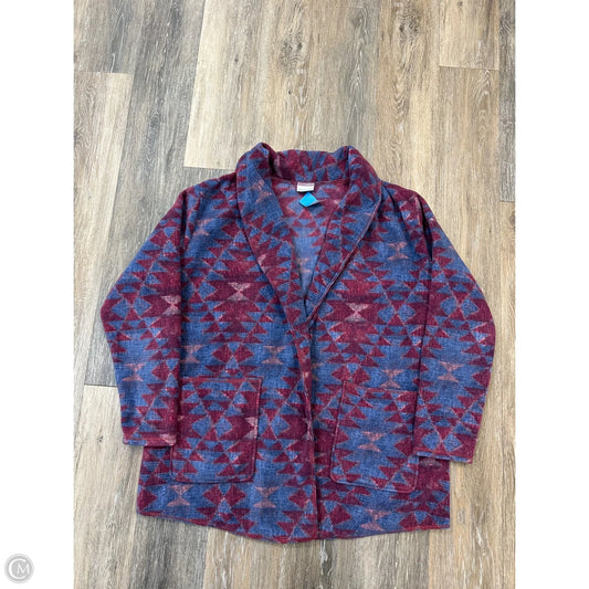 Sweater Cardigan By Columbia In Blue & Purple, Size: Xl