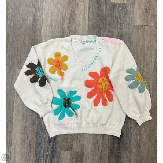 Sweater By Pol In White, Size: S