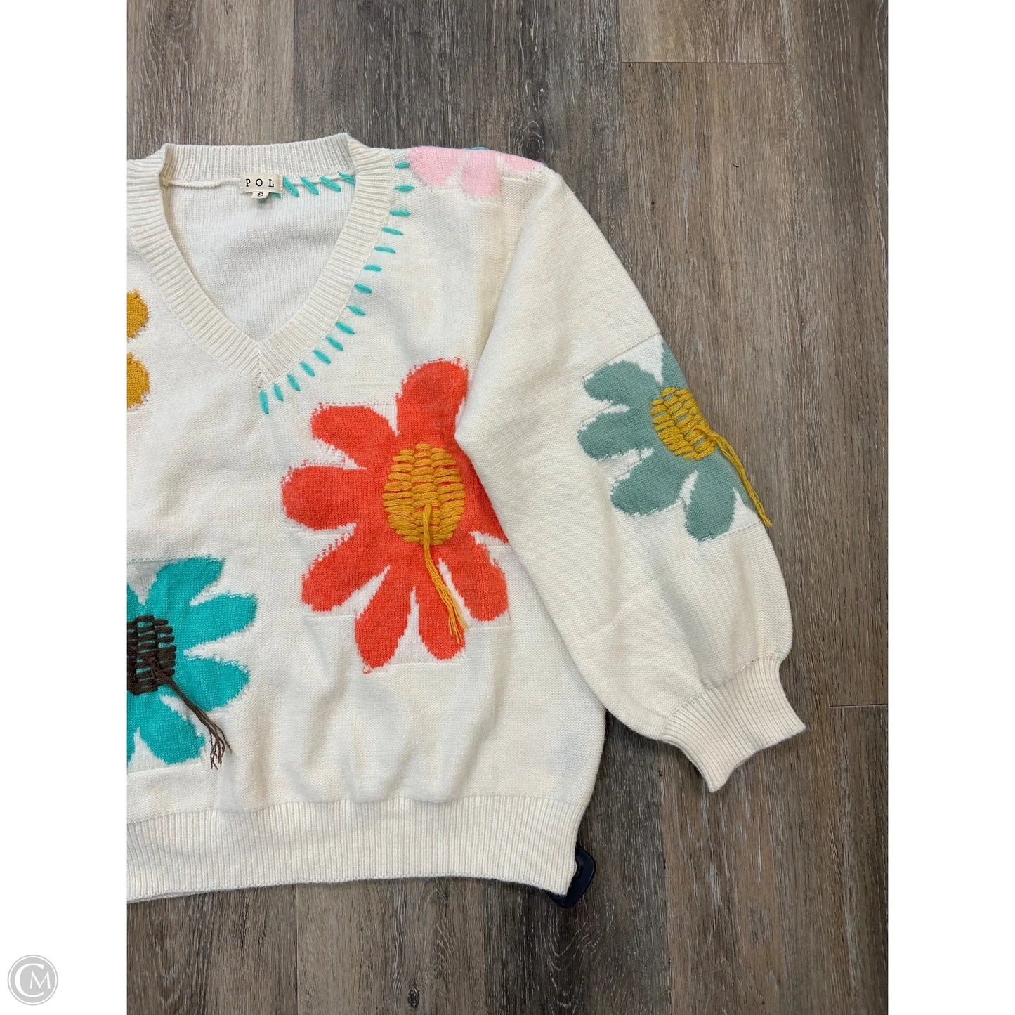 Sweater By Pol In White, Size: S