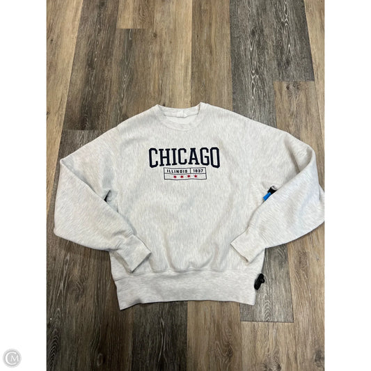 Athletic Sweatshirt Crewneck By Champion In Grey, Size: S