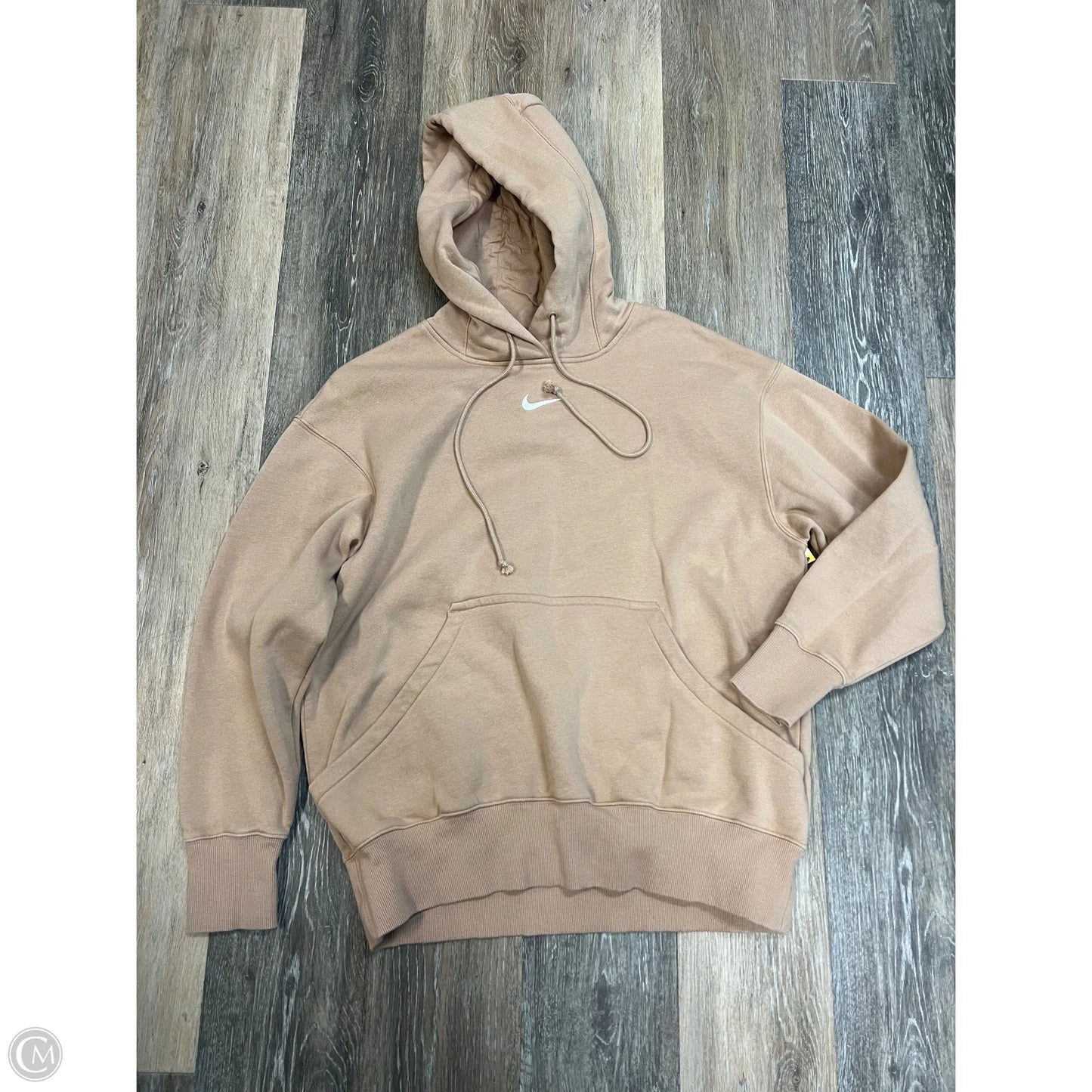 -Athletic Sweatshirt Hoodie By Nike Apparel In Tan, Size: Xs