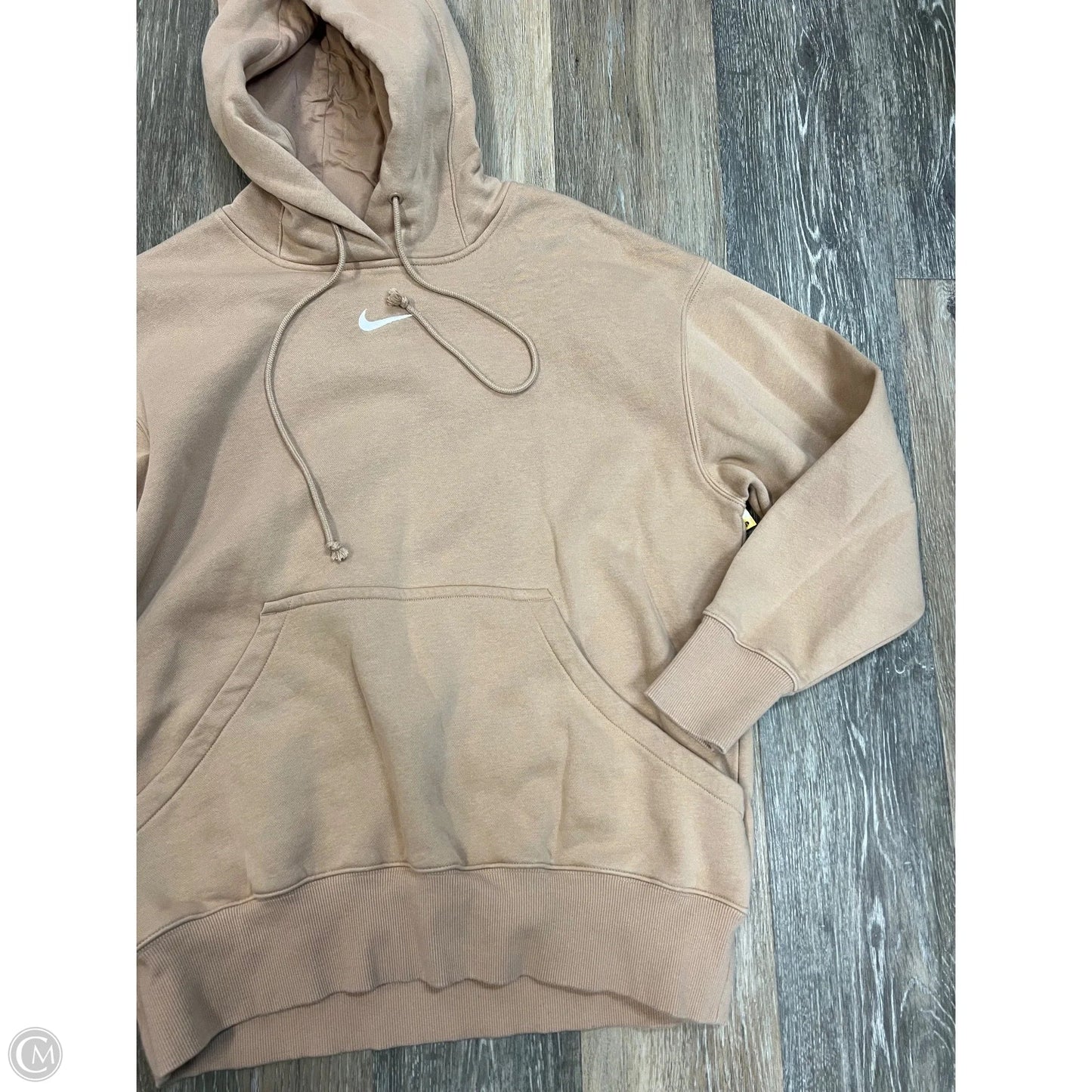 -Athletic Sweatshirt Hoodie By Nike Apparel In Tan, Size: Xs
