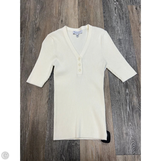 Sweater Short Sleeve By Michael Stars In Cream, Size: Xs
