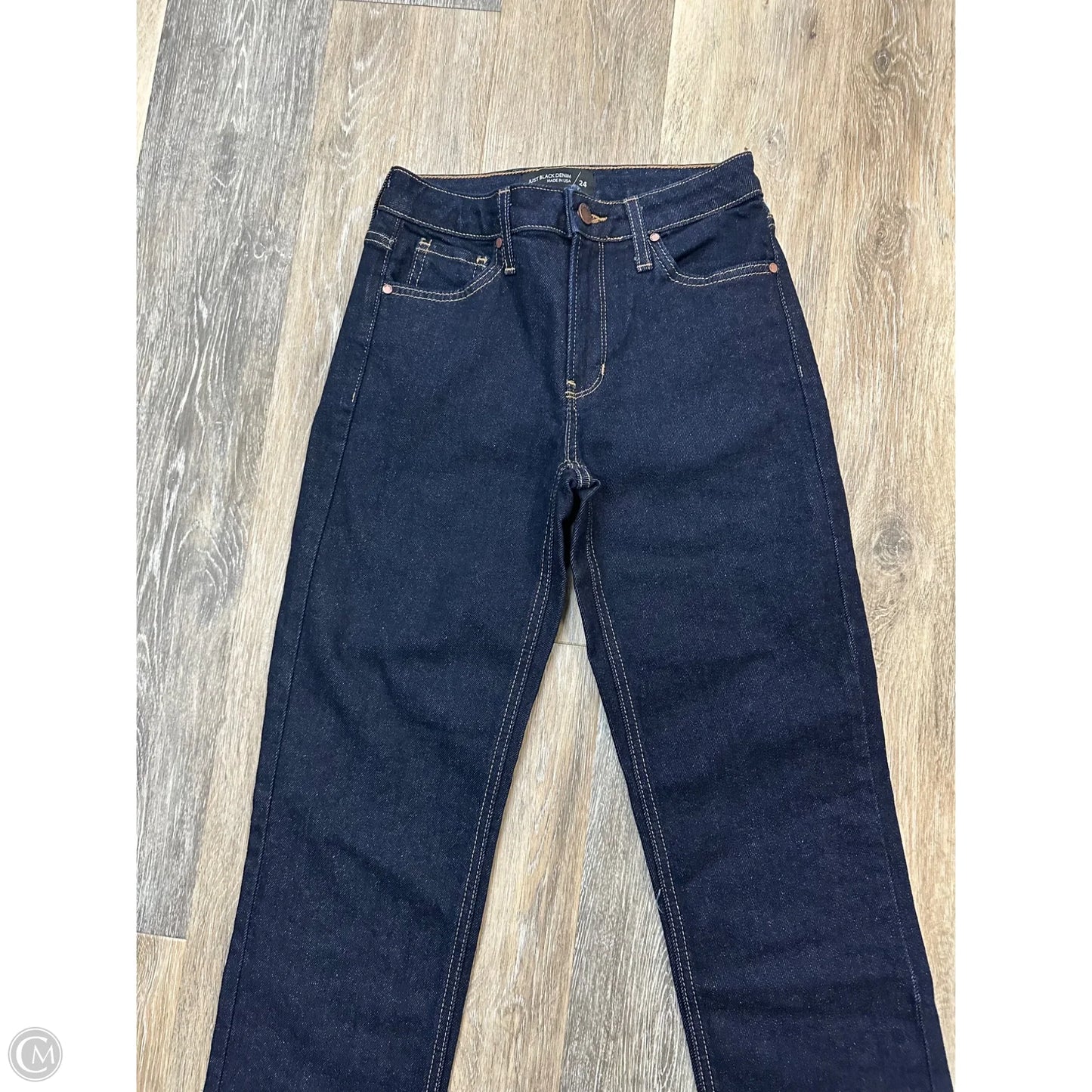 Jeans Straight By Just Black In Blue Denim, Size: 0