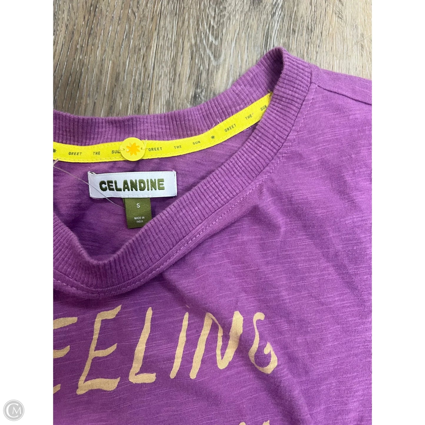 Top Short Sleeve By Anthropologie In Purple, Size: S