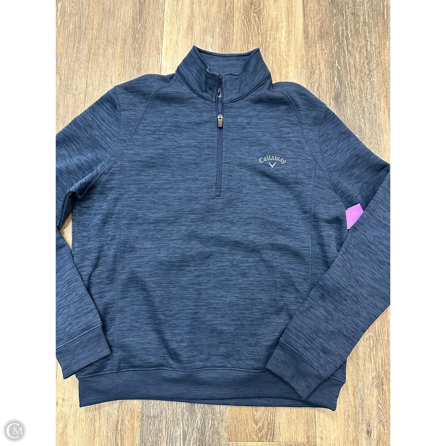 Athletic Top Long Sleeve Collar By Callaway In Blue, Size: S