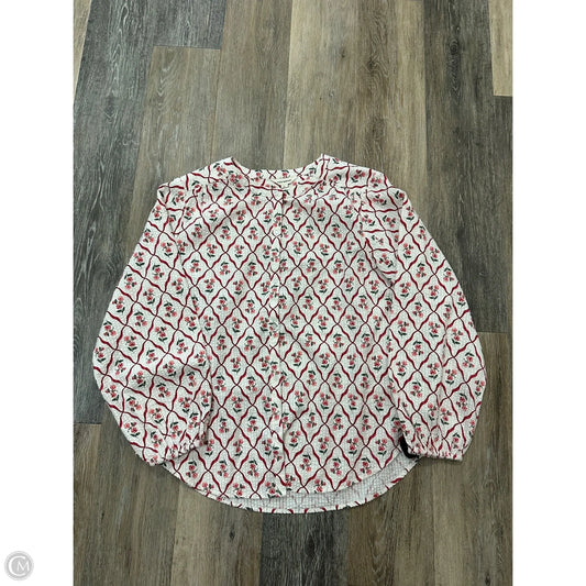 Blouse Long Sleeve By Lucky Brand In White, Size: M