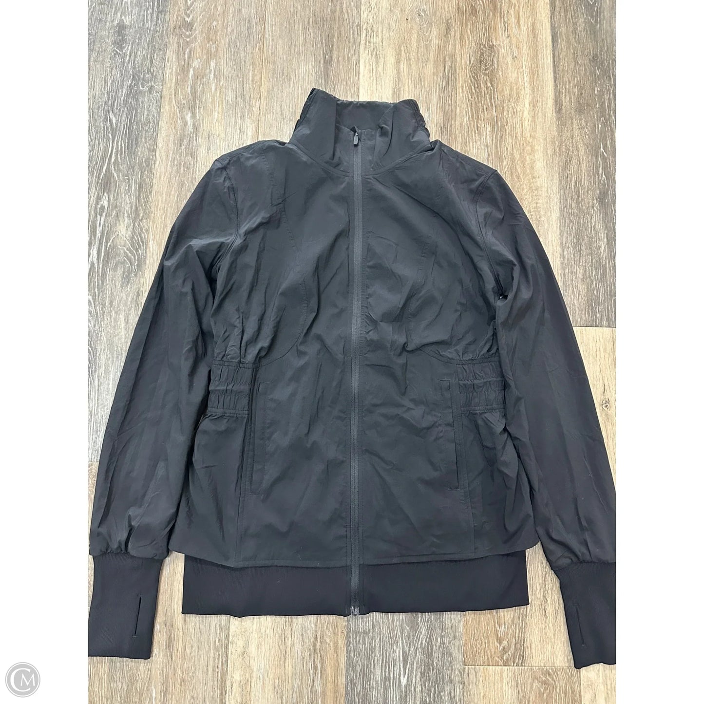 Athletic Jacket By Lululemon In Black, Size: 8