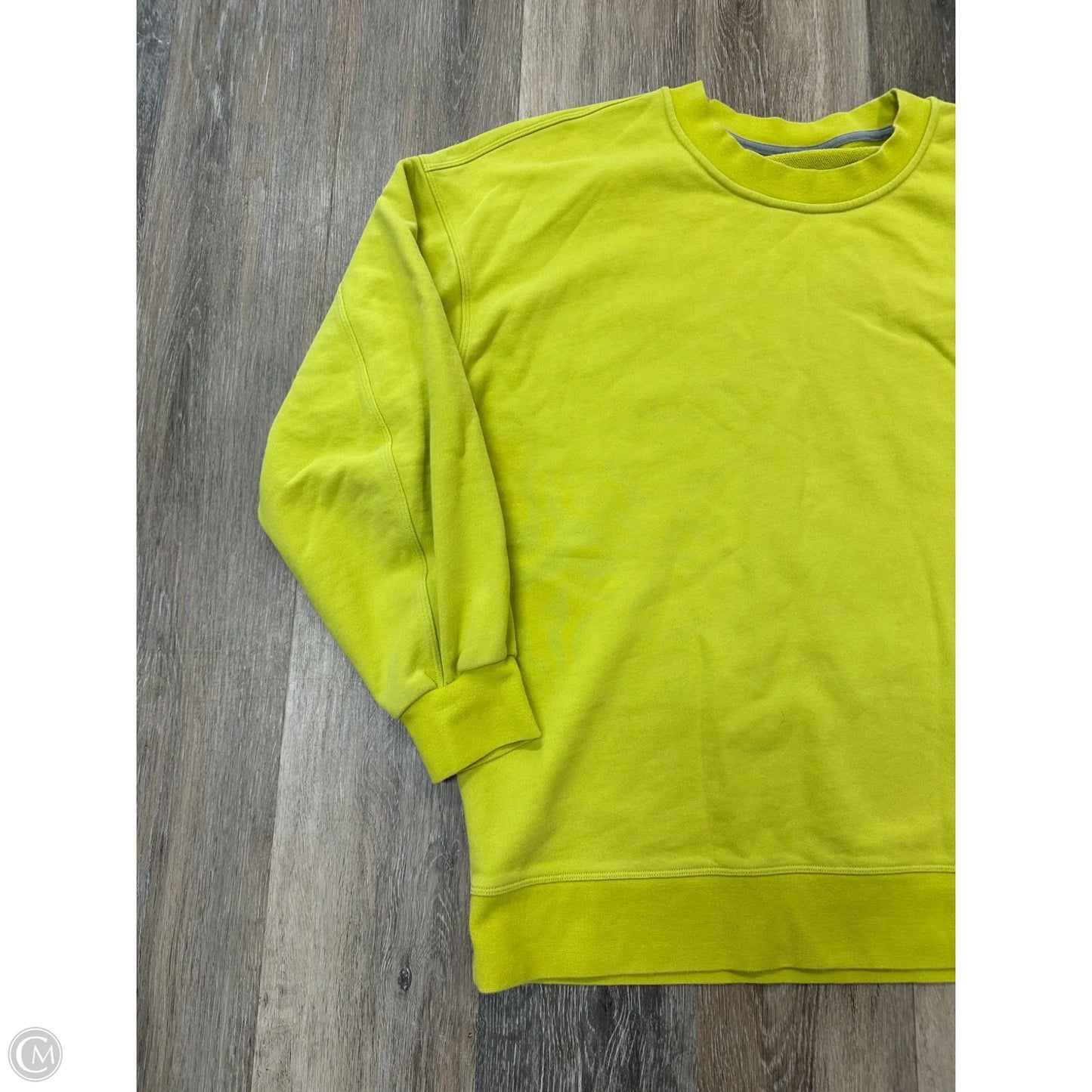 Athletic Sweatshirt Crewneck By Lululemon In Chartreuse, Size: L