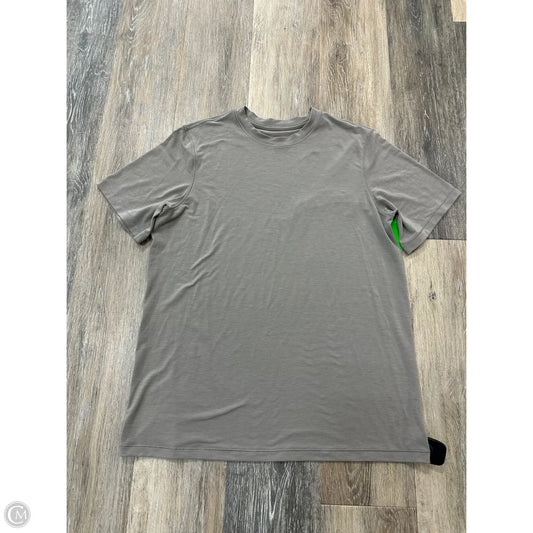 Athletic Top Short Sleeve By Lululemon In Tan, Size: S