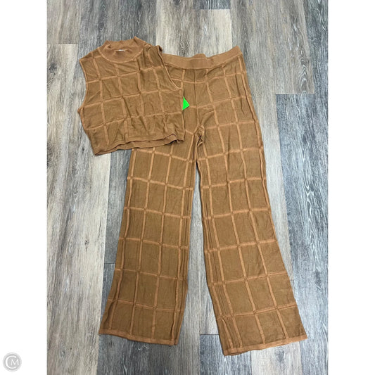 -Pants Set 2pc By Le Lis In Tan, Size: L