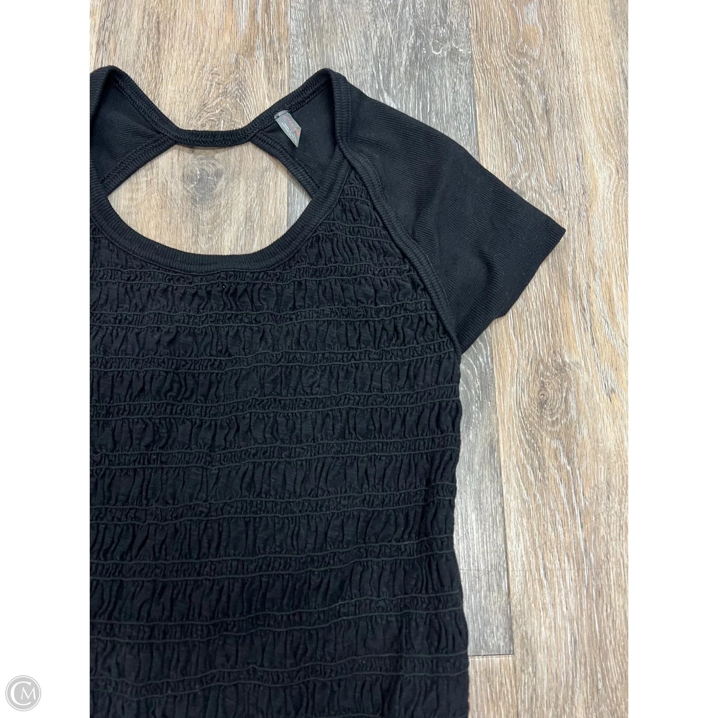 Top Short Sleeve By Free People In Black, Size: L