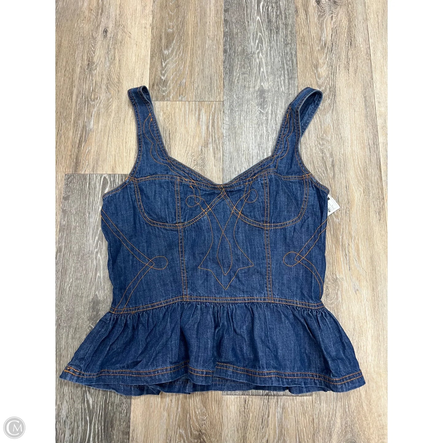 Tank Top By Pilcro In Blue Denim, Size: L