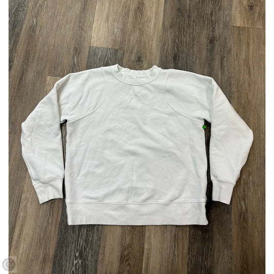 Athletic Sweatshirt Crewneck By Lululemon In White, Size: 8