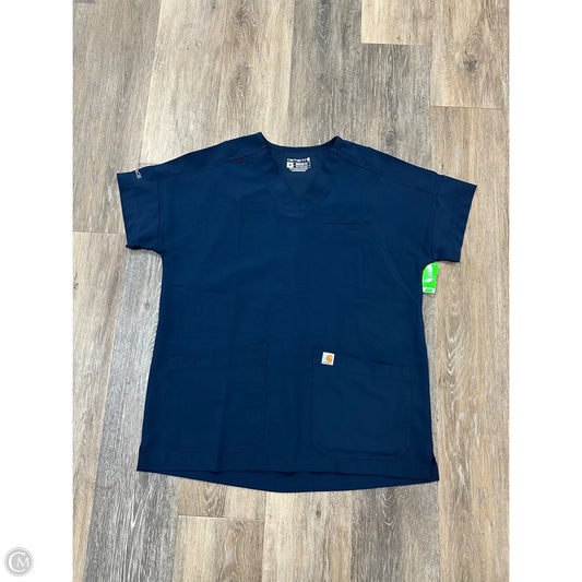 Scrub Top Short Sleeve By Carhartt In Navy, Size: Xs