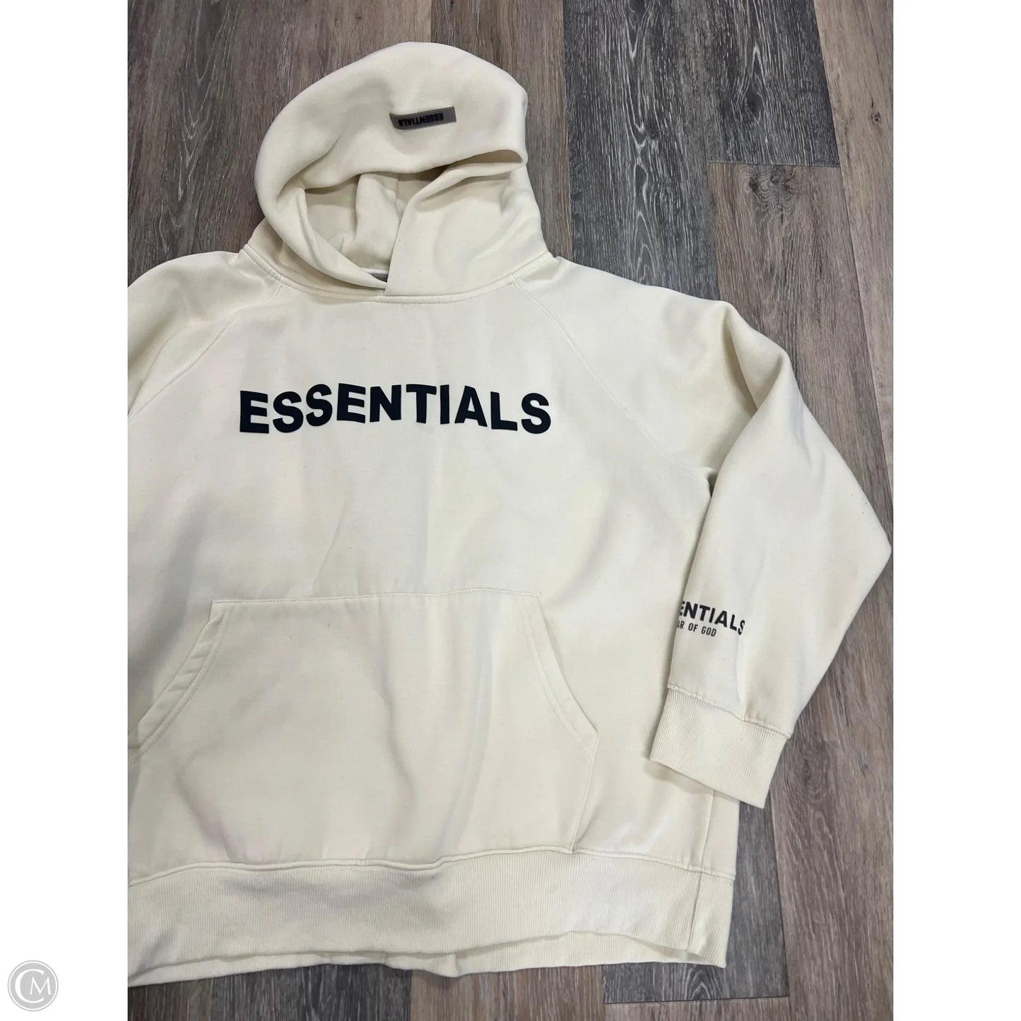 Sweatshirt Hoodie By Essentials In Cream, Size: L