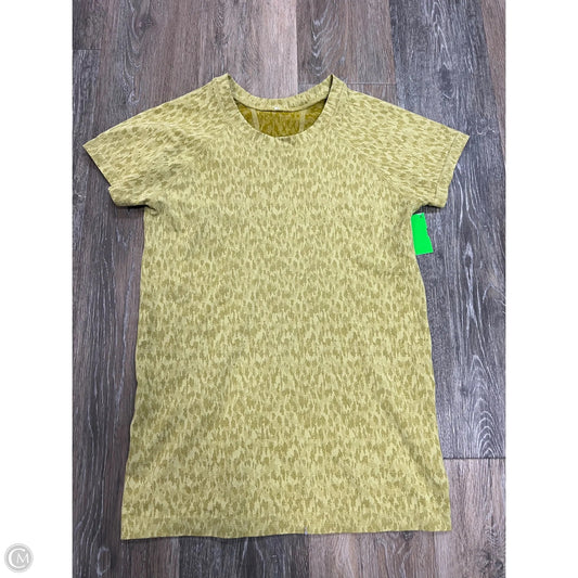 Athletic Top Short Sleeve By Lululemon In Green, Size: 4